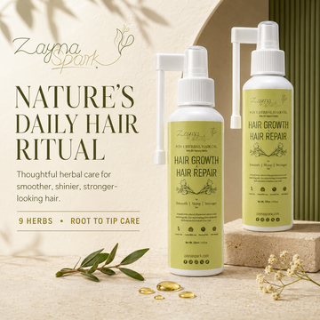 Zayna Spark 9-in-1 Herbal Hair Growth & Anti Hair Fall Oil Bundle Pack of 2 – Hair Repair, Stronger Roots & Less Breakage | 120ml x 2